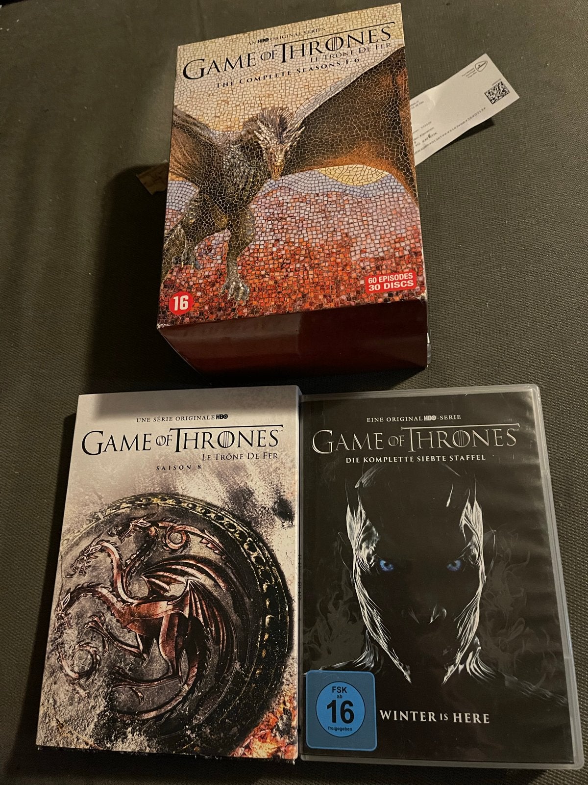 Game of Thrones Complete Serie + Seizoen 7 & 8 DVD, Cd's en Dvd's, Engels, Vanaf 16 jaar, Nederlands, Science Fiction en Fantasy