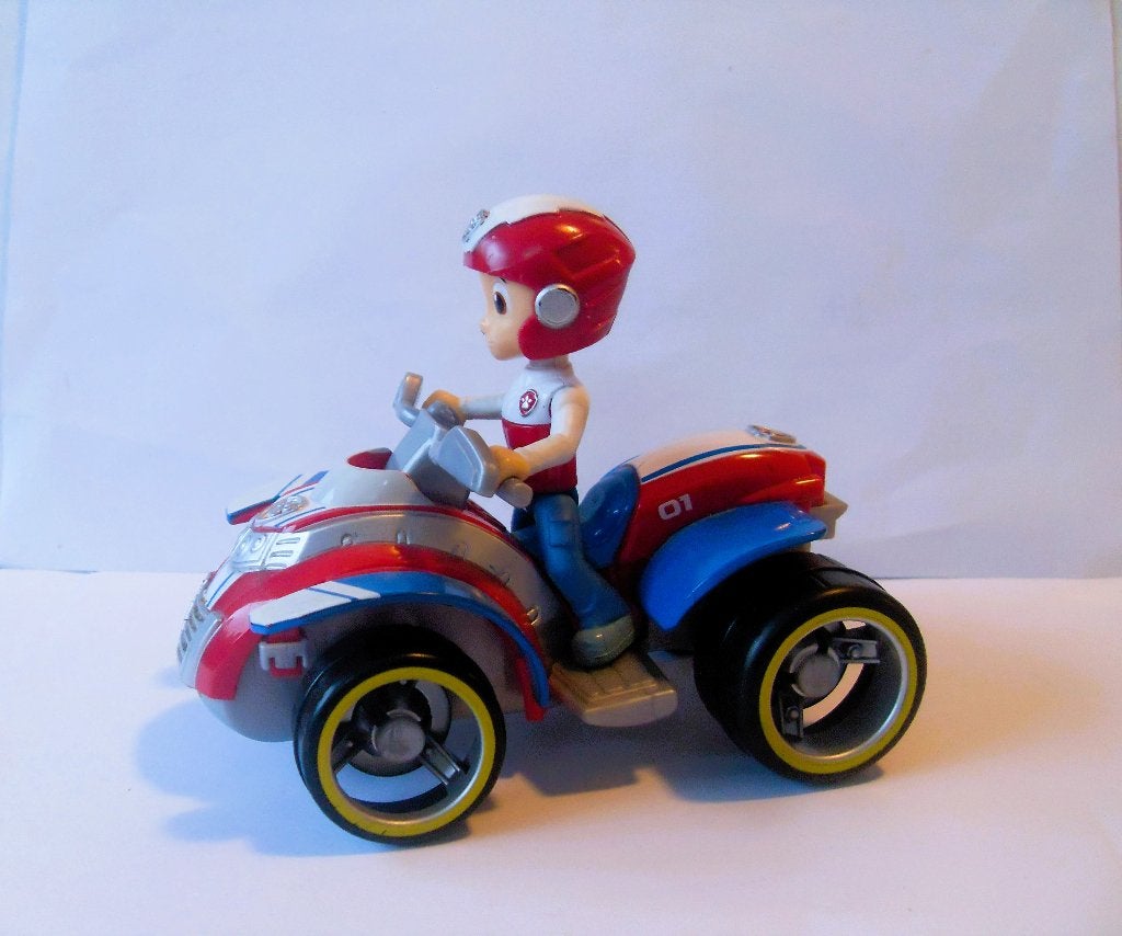 Ryder met reddingsquad / paw patrol voertuig / quad, Ophalen of Verzenden, Zo goed als nieuw