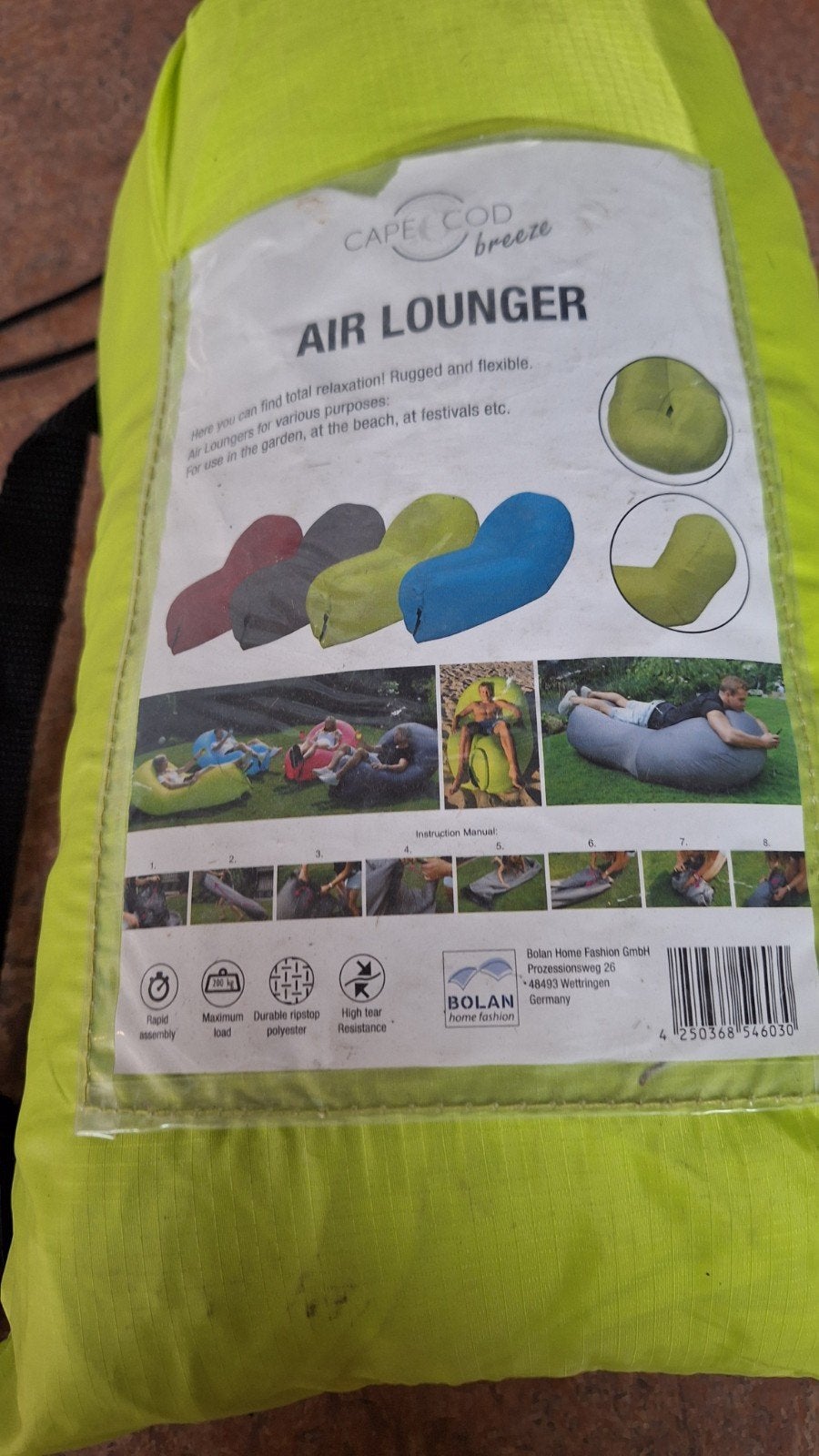2x Air Lounger - Ideaal voor strand, camping en festivals, Ophalen of Verzenden, Nieuw, 1-persoons