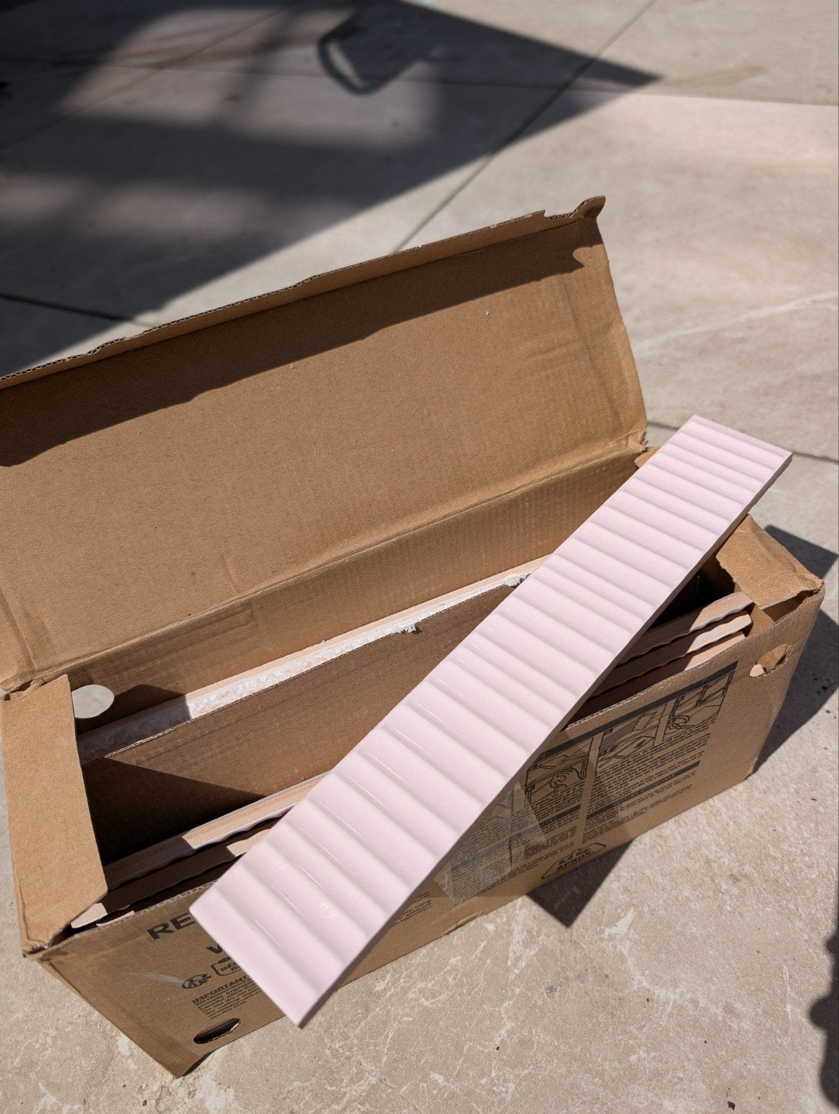 WB Tokyo Pink Blush wandtegels 5x30 cm, 0.5 m², Ophalen, Nieuw, Minder dan 20 cm, 20 tot 40 cm