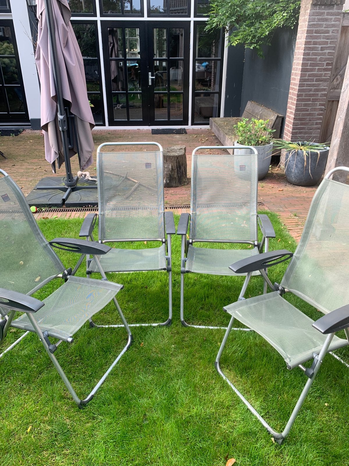 4 campingstoelen, Caravans en Kamperen, Ophalen, Campingstoel