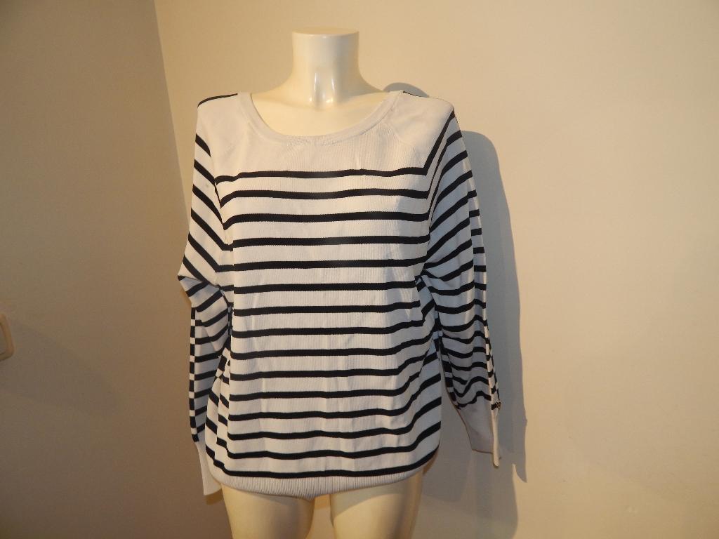 Studio Anneloes trui stretch breisel gestreept zwart wit XL, Verzenden, Maat 46/48 (XL) of groter, Zo goed als nieuw, Overige kleuren