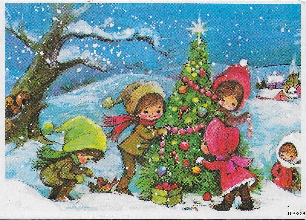 Prettige Kerstdagen gelopen Ansichtkaart (B5815 ), Ophalen of Verzenden, 1960 tot 1980, Gelopen