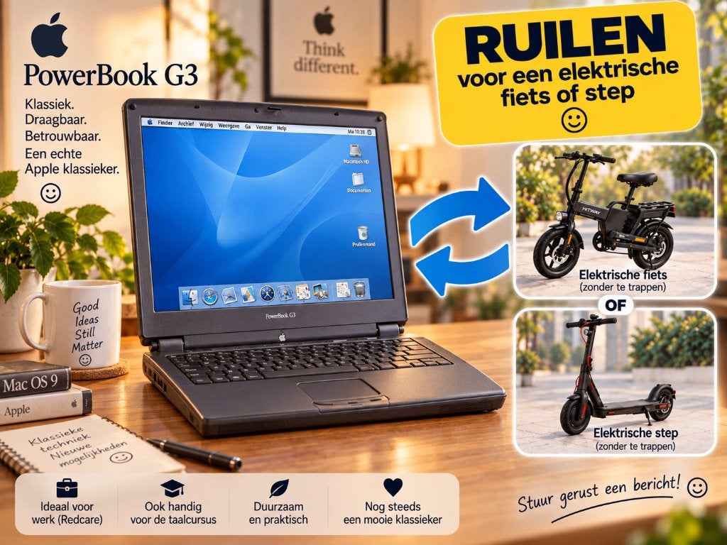 Apple PowerBook G3 300MHz 20GB – RUILEN e-bike/step, Ophalen of Verzenden, Apple