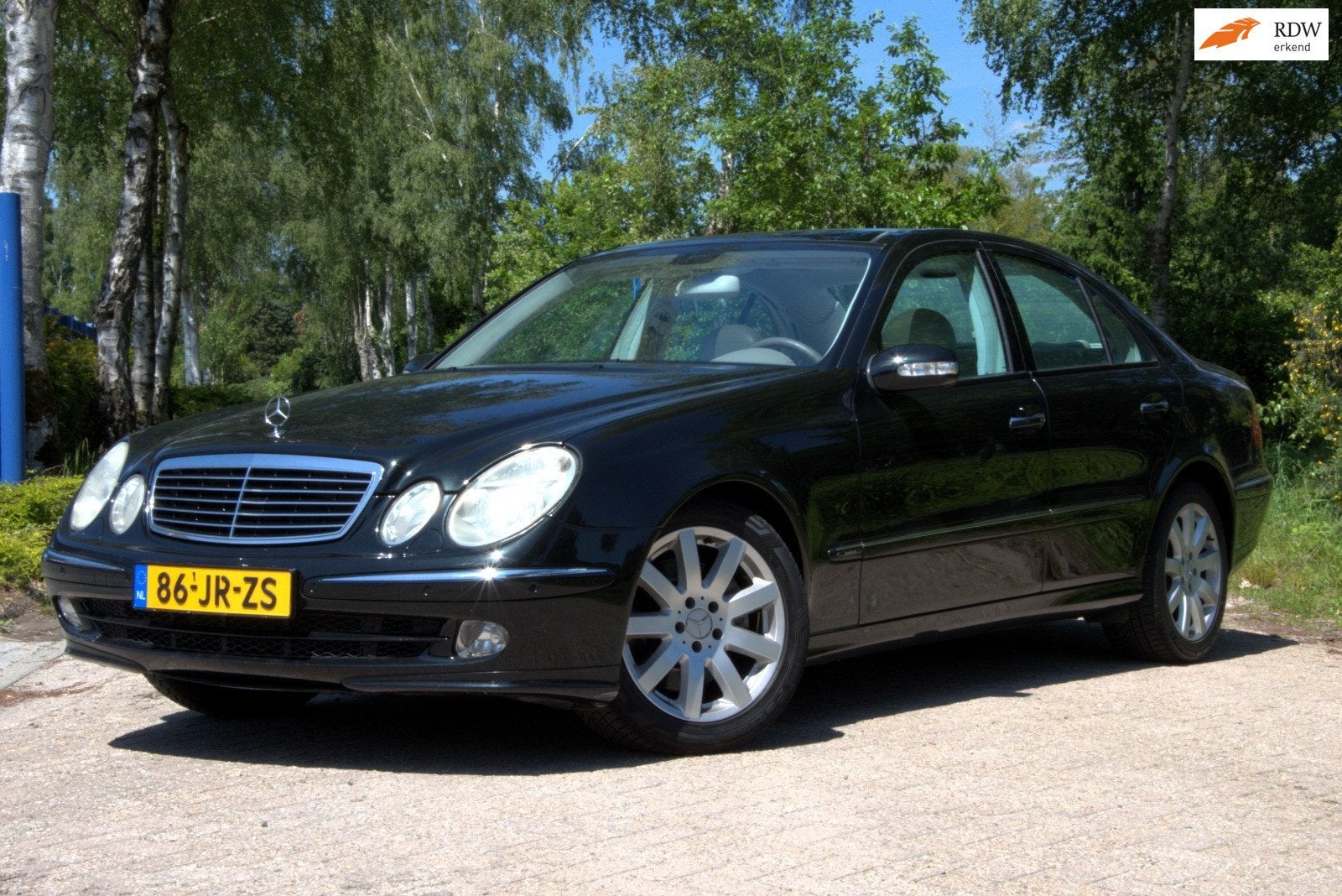 Mercedes-Benz E-klasse 500 Elegance APK tot 06-2027 , ABC ui, Auto's, Automaat, Gebruikt, Zwart, Leder