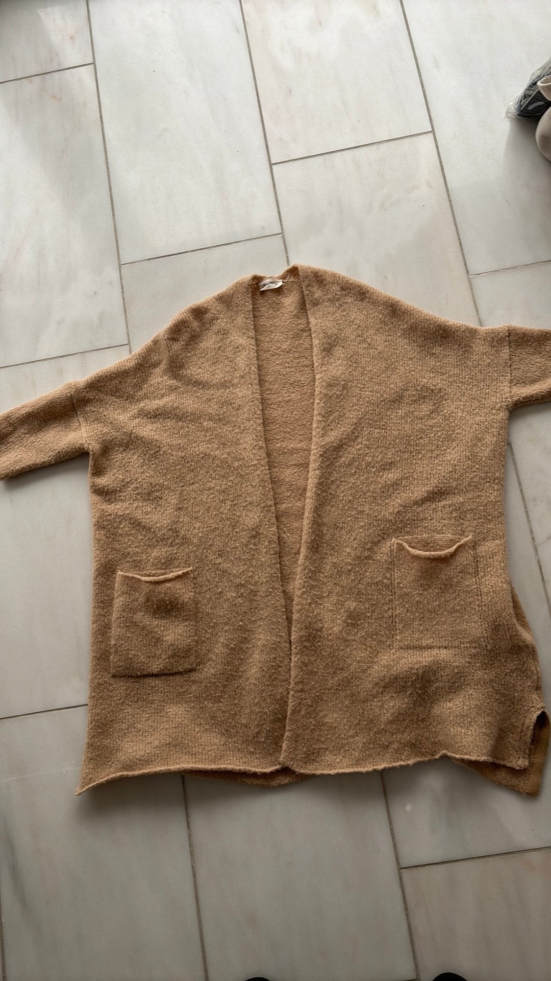 American vintage vest one size wol/mohair, Kleding | Dames, Ophalen of Verzenden, Zo goed als nieuw, Maat 38/40 (M), Beige