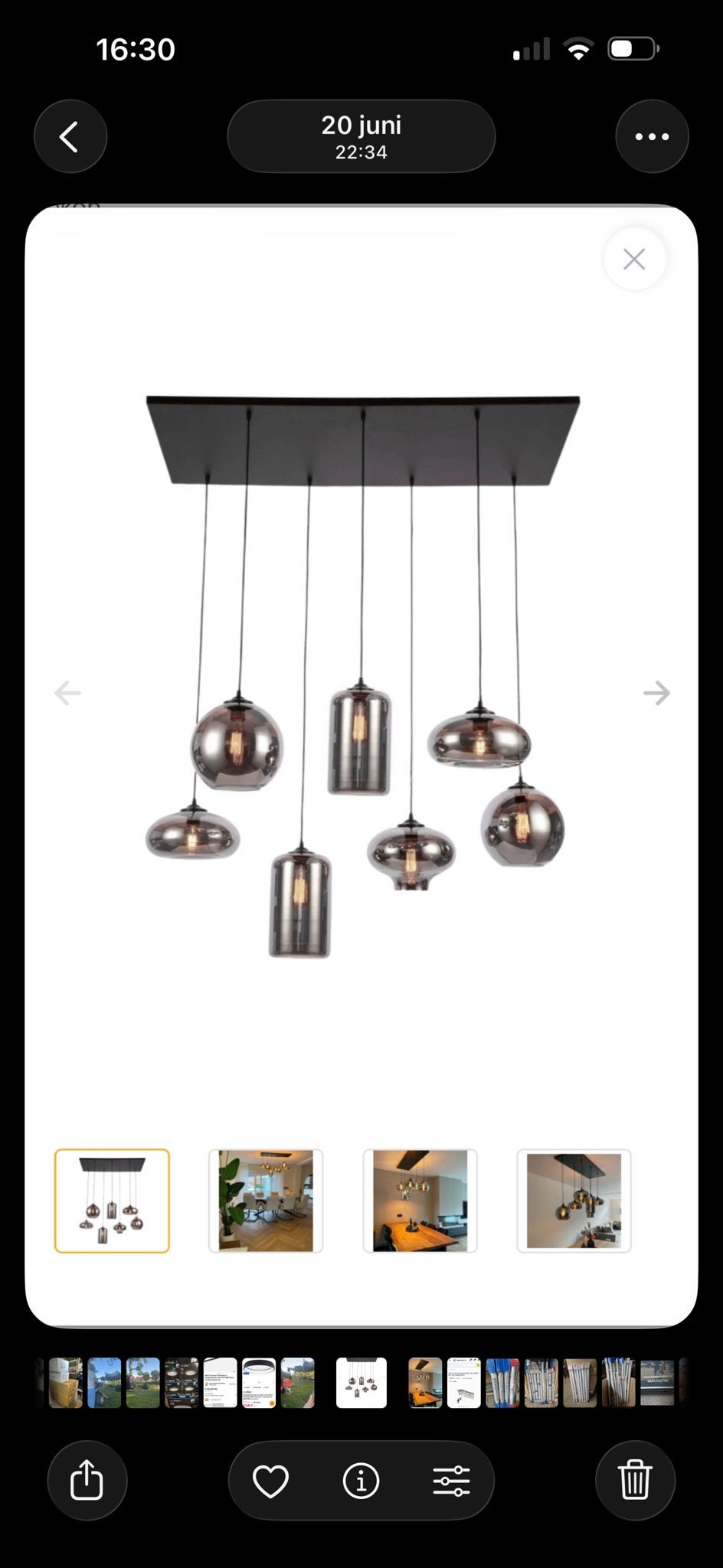 Moderne Hanglamp Smoke Glas - 7 Bollen Mix, Verkophoekgoes@outlook.com, Nieuw, Glas, 4462 GC