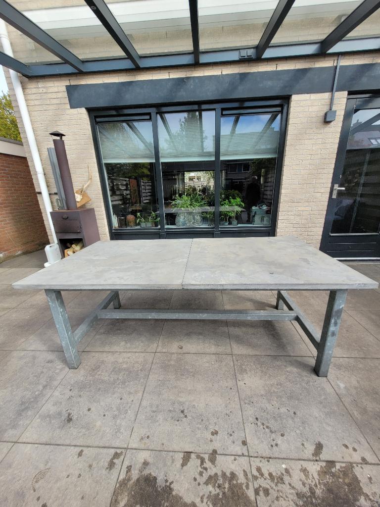 Tuintafel, Tuin en Terras, Ophalen, Gebruikt, Rechthoekig, Metaal