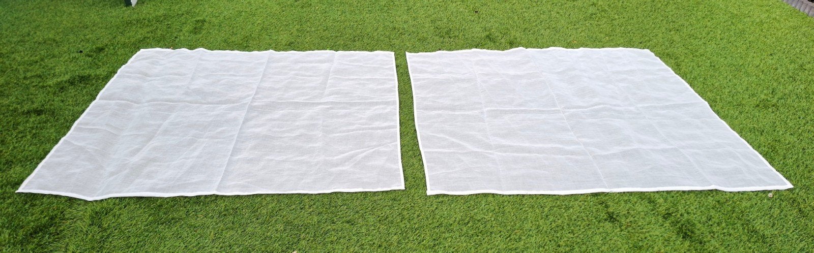 2x witte vitrage - 140x170cm - Leen Bakker, 100 tot 150 cm, Wit, Ophalen of Verzenden, Zo goed als nieuw