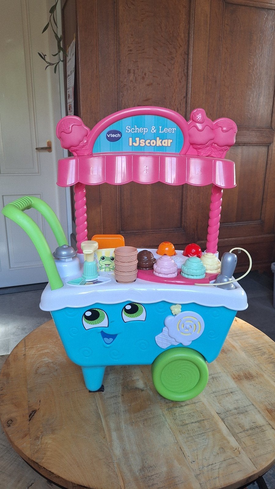 VTech Schep & Leer IJscokar met geluid en licht, Ophalen, Zo goed als nieuw, Taal en Lezen, Met licht