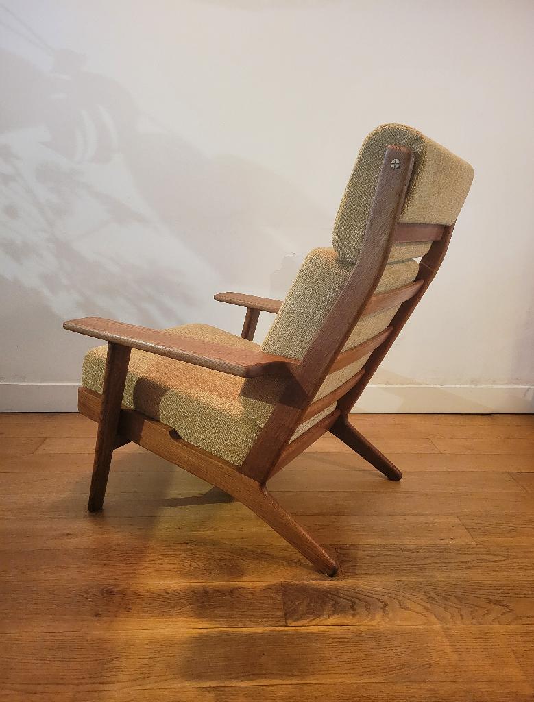 Fauteuil GE290A van Hans J. Wegner voor Getama, Ophalen, Gebruikt, 75 tot 100 cm, Stof