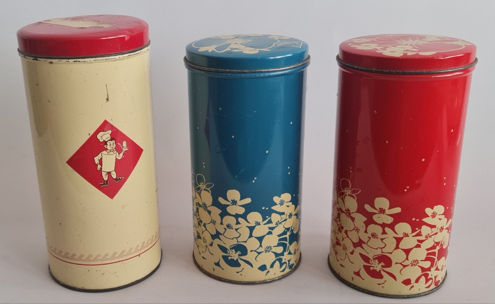 Vintage Mooimeijer en Bolletje Beschuitbussen - Set van 3, Ophalen of Verzenden