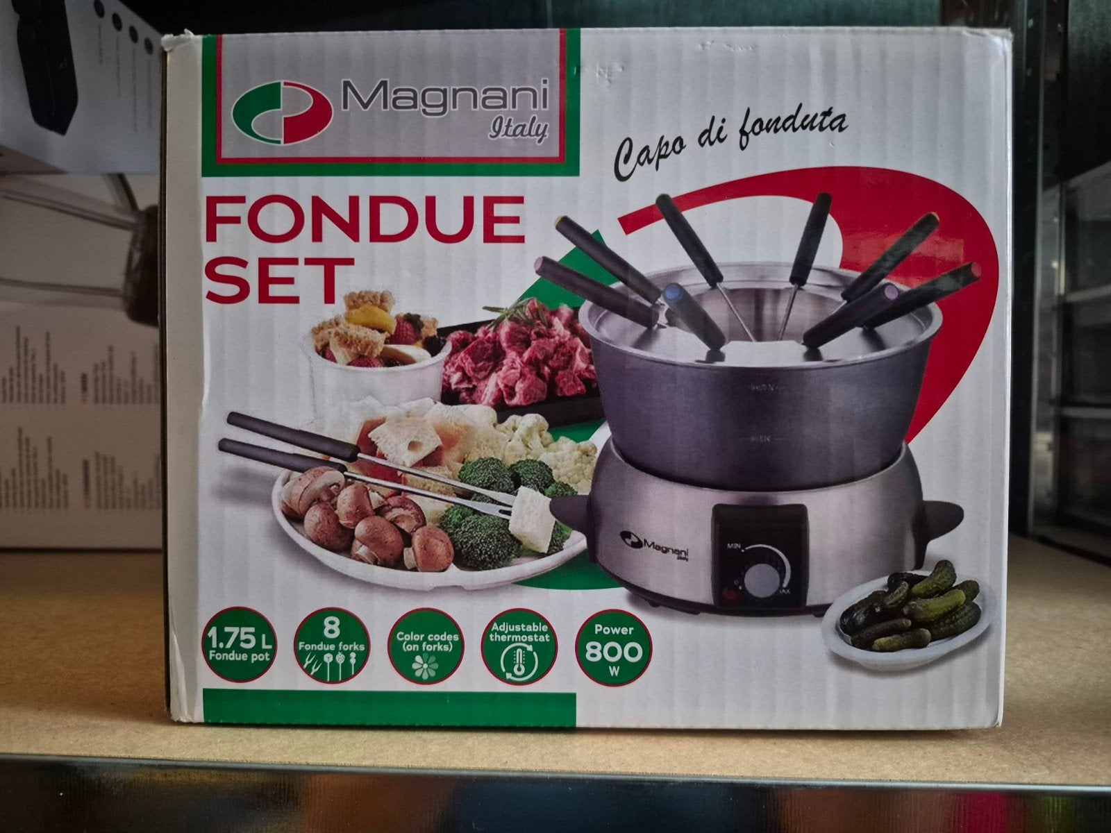 Magnani Italy Elektrische Fondueset 1.75L - 800W, Witgoed en Apparatuur, Fonduesets, Ophalen of Verzenden, Zo goed als nieuw, Elektrisch