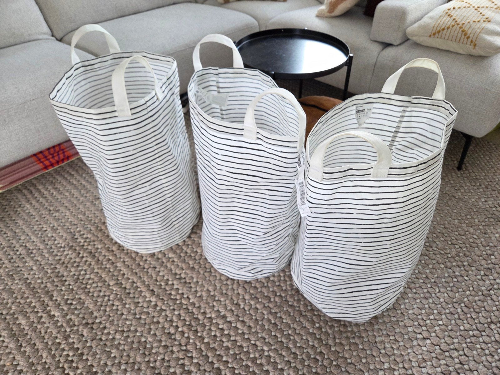 3 mooie wasmanden 60L, Ophalen, Zo goed als nieuw, Wit