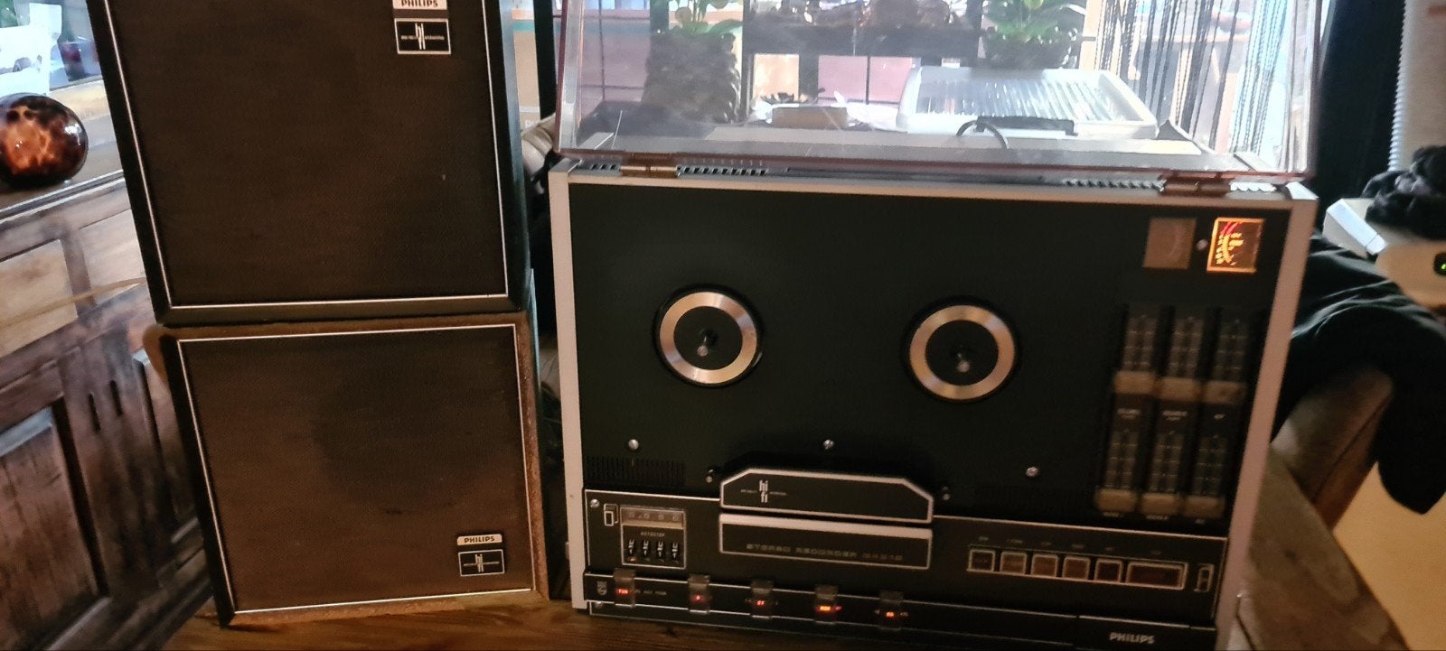 Philips N4510 Bandrecorder met 2x 22RH452/01R Luidsprekers, Ophalen