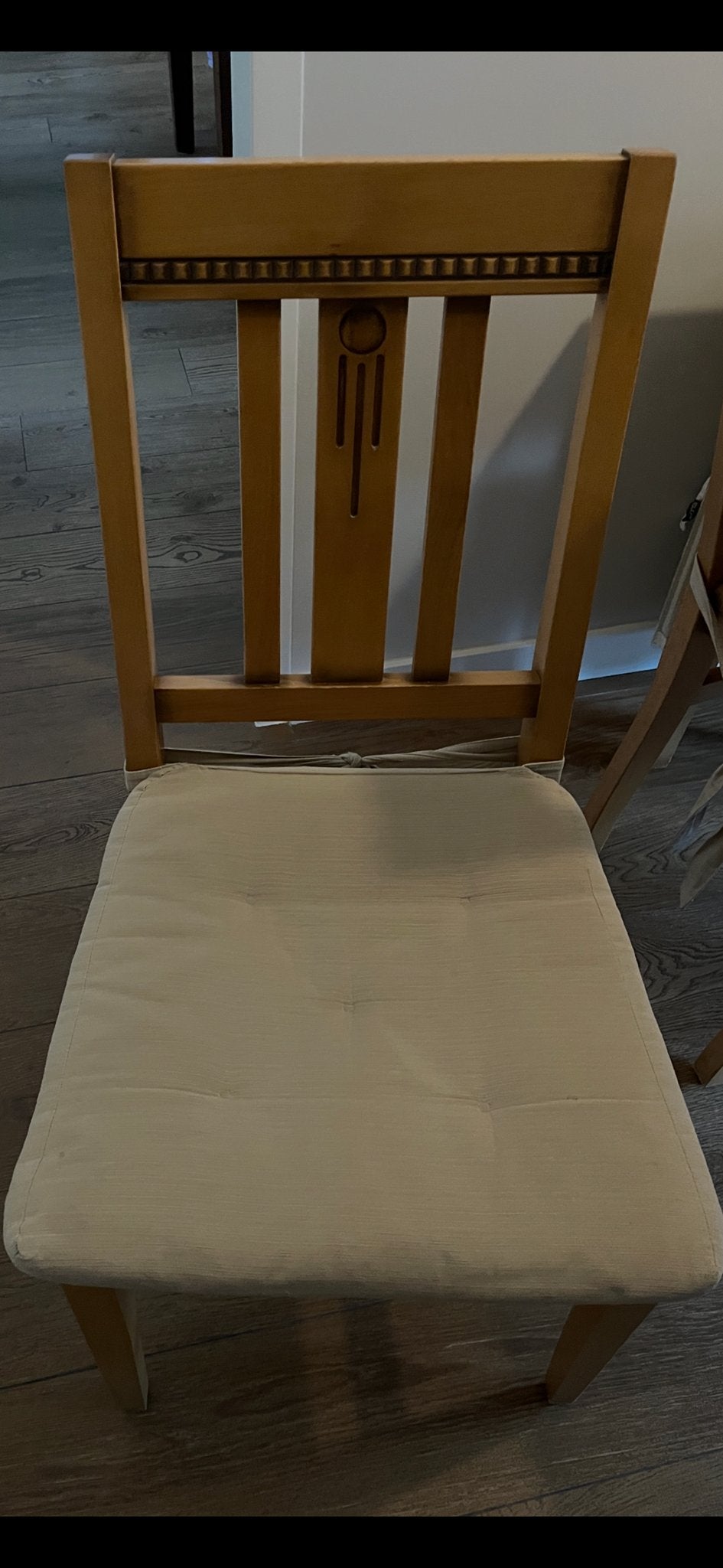 4 Houten stoelen,doe een leuk bod!, Ophalen, Gebruikt, Bruin, Vier
