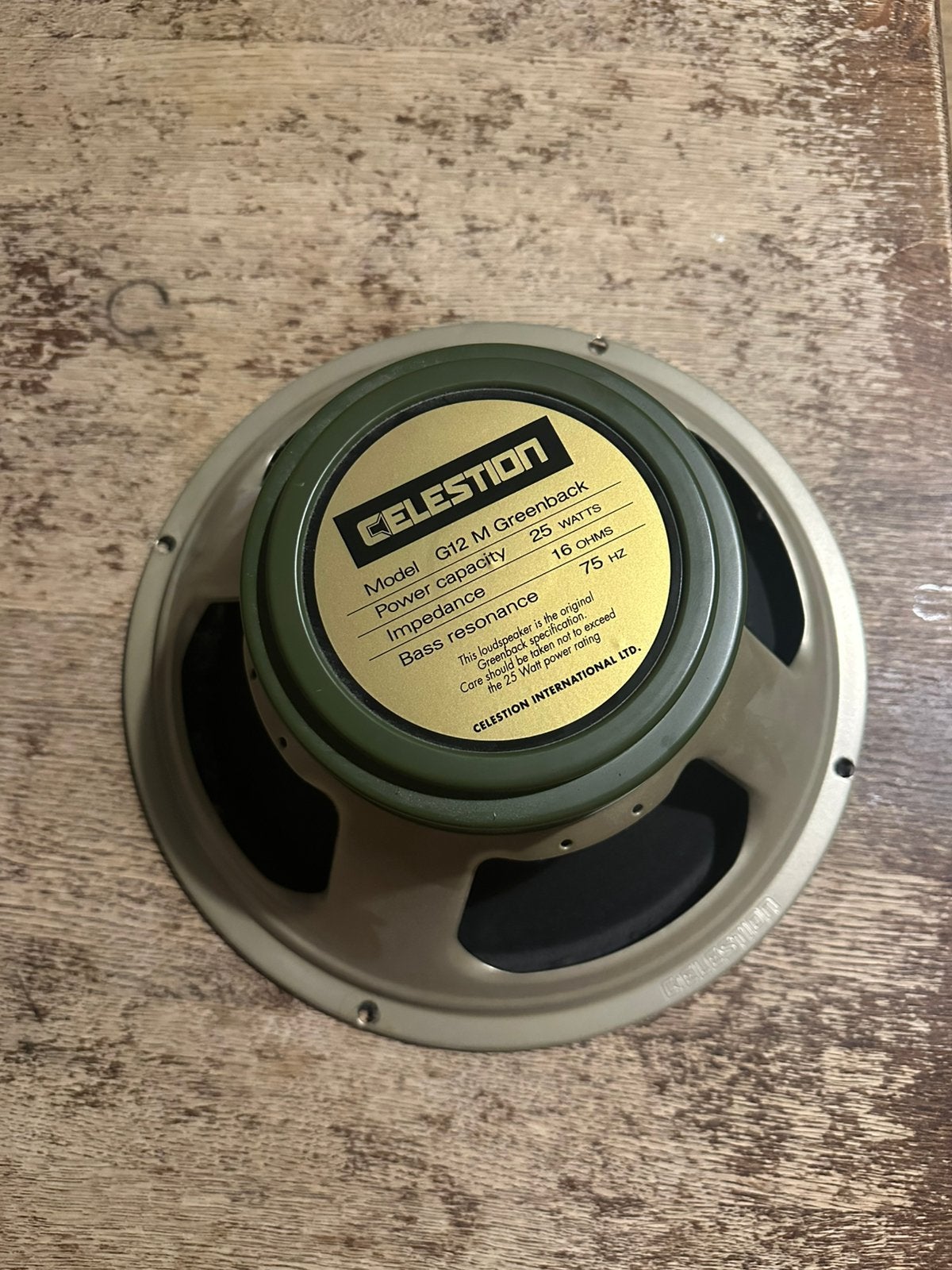 Celestion G12M greenback, Muziek en Instrumenten, Versterkers | Bas en Gitaar, Ophalen, Zo goed als nieuw, Minder dan 50 watt