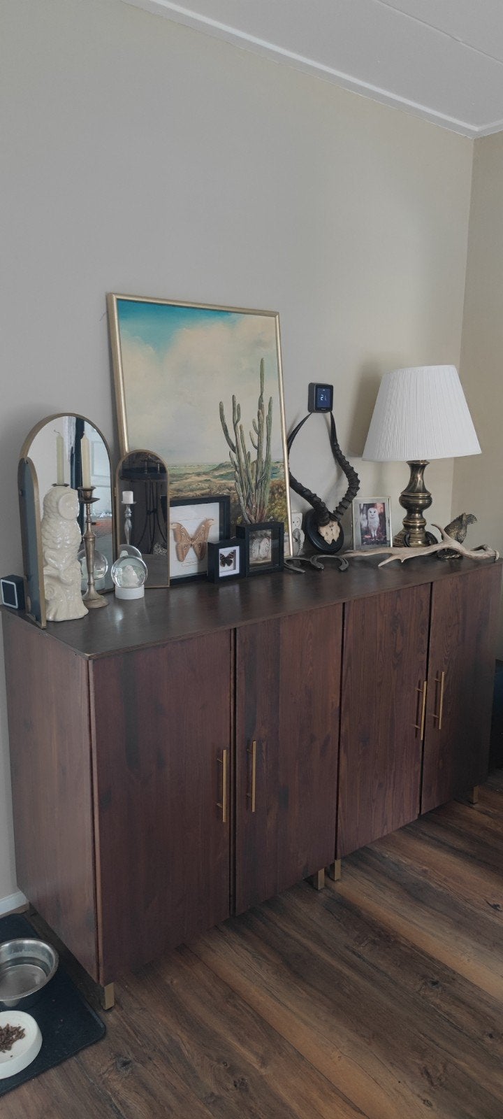 Donker gebeitst IKEA IVAR Dressoir (2 delen), Ophalen, Modern, Scandinavisch, 150 tot 200 cm, Grenenhout