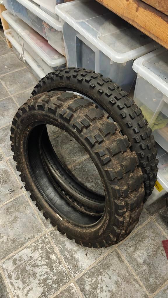 Dunlop Rally Raid D908 RR Bandenset 18" en 21" Tenere, Ophalen of Verzenden, Gebruikt