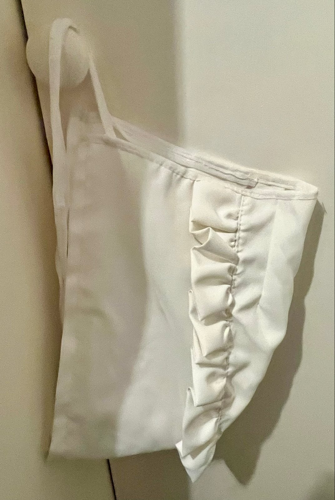 Vintage baby jurk roze gestreept met slabbetje, Maat 38/40 (M), Carnaval, Ophalen of Verzenden, Kleding