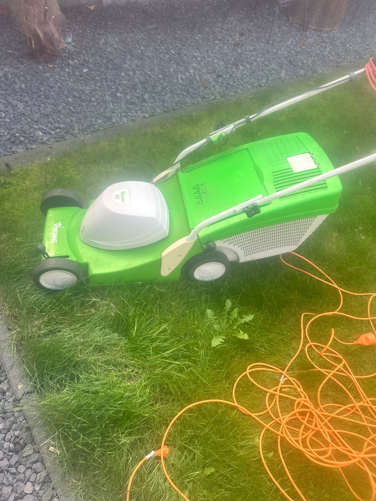 Elektrische gazon maaier viking ME 443 (stihl), Ophalen, Elektrische grasmaaier, Zo goed als nieuw, Opvangbak