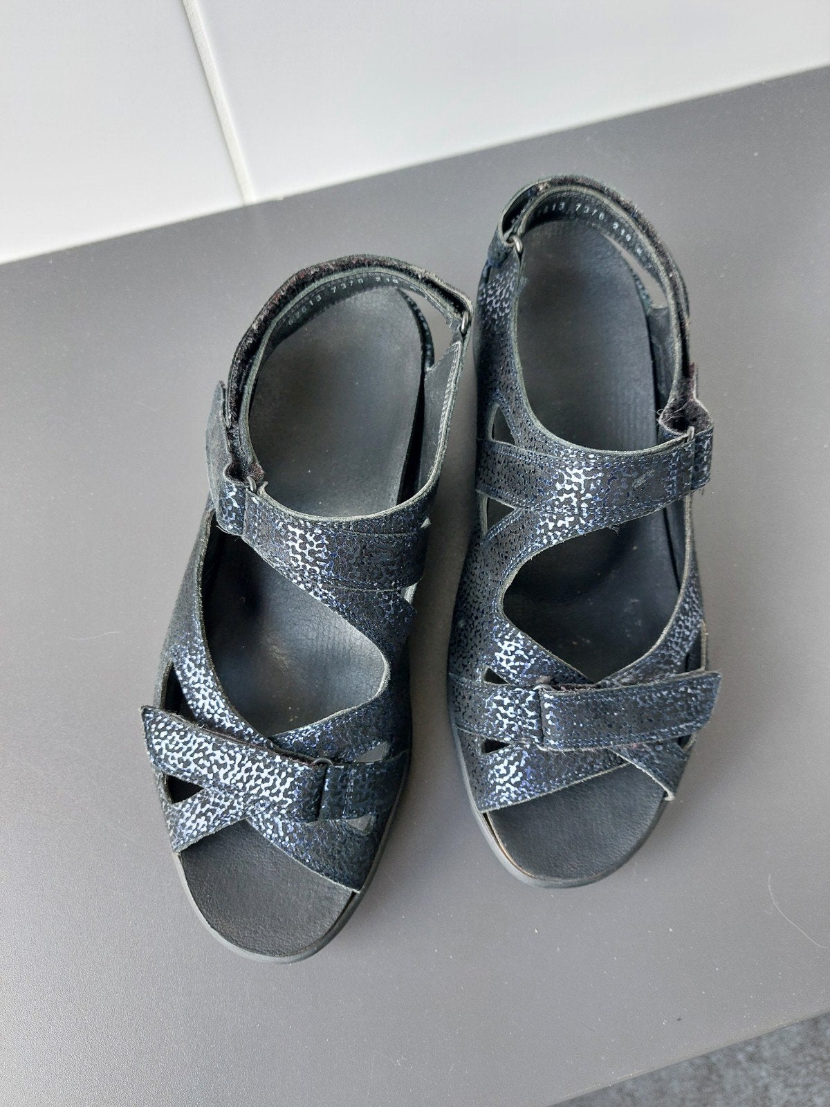Durea dames sandalen maat 7 K, Ophalen of Verzenden, Zo goed als nieuw, Zwart, Sandalen of Muiltjes