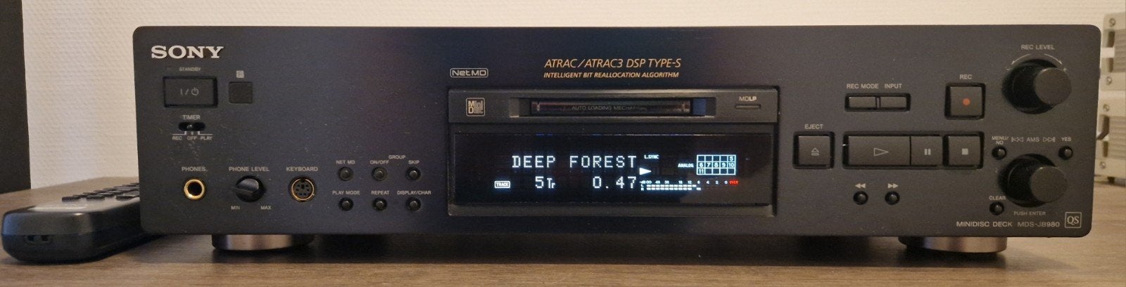 Sony MDS-JB980QS MiniDisc Recorder (Gereserveerd), Ophalen of Verzenden, Minidisc-recorder