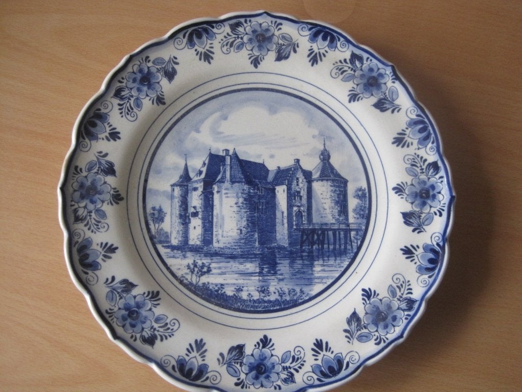 delfts blauw bord, Ophalen of Verzenden