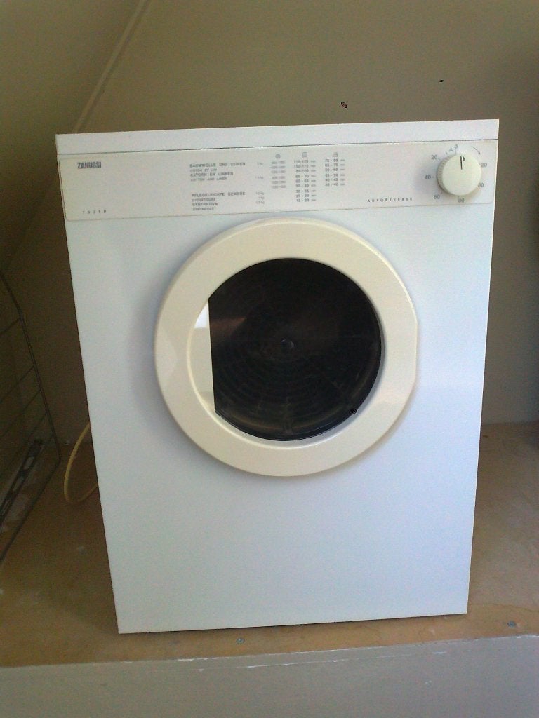 Zanussi compacte wasdroger, Witgoed en Apparatuur, Wasdrogers, Ophalen, Gebruikt, Minder dan 85 cm, Luchtafvoer