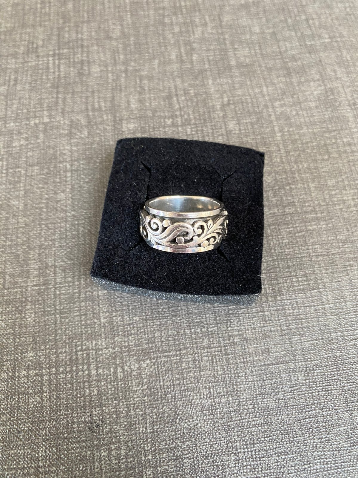Zware spinner ring / antistress ring maat 18, Ophalen of Verzenden, 17 tot 18, Zilver, Dame