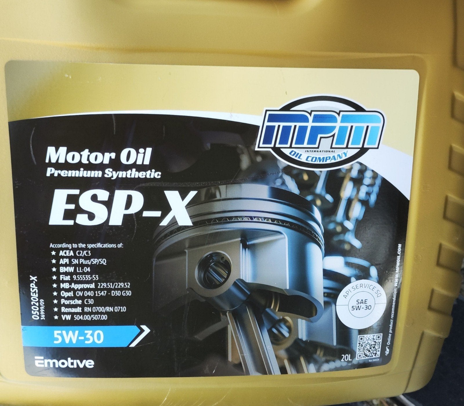20L Motor Oil. 5W - 30, Ophalen