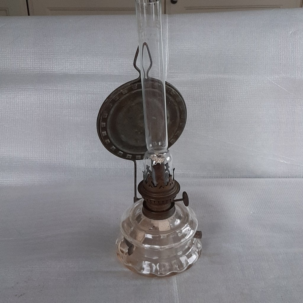 Oud olielampje glas  aan de wand, of staand Kosmos Brenner, Antiek en Kunst, Ophalen