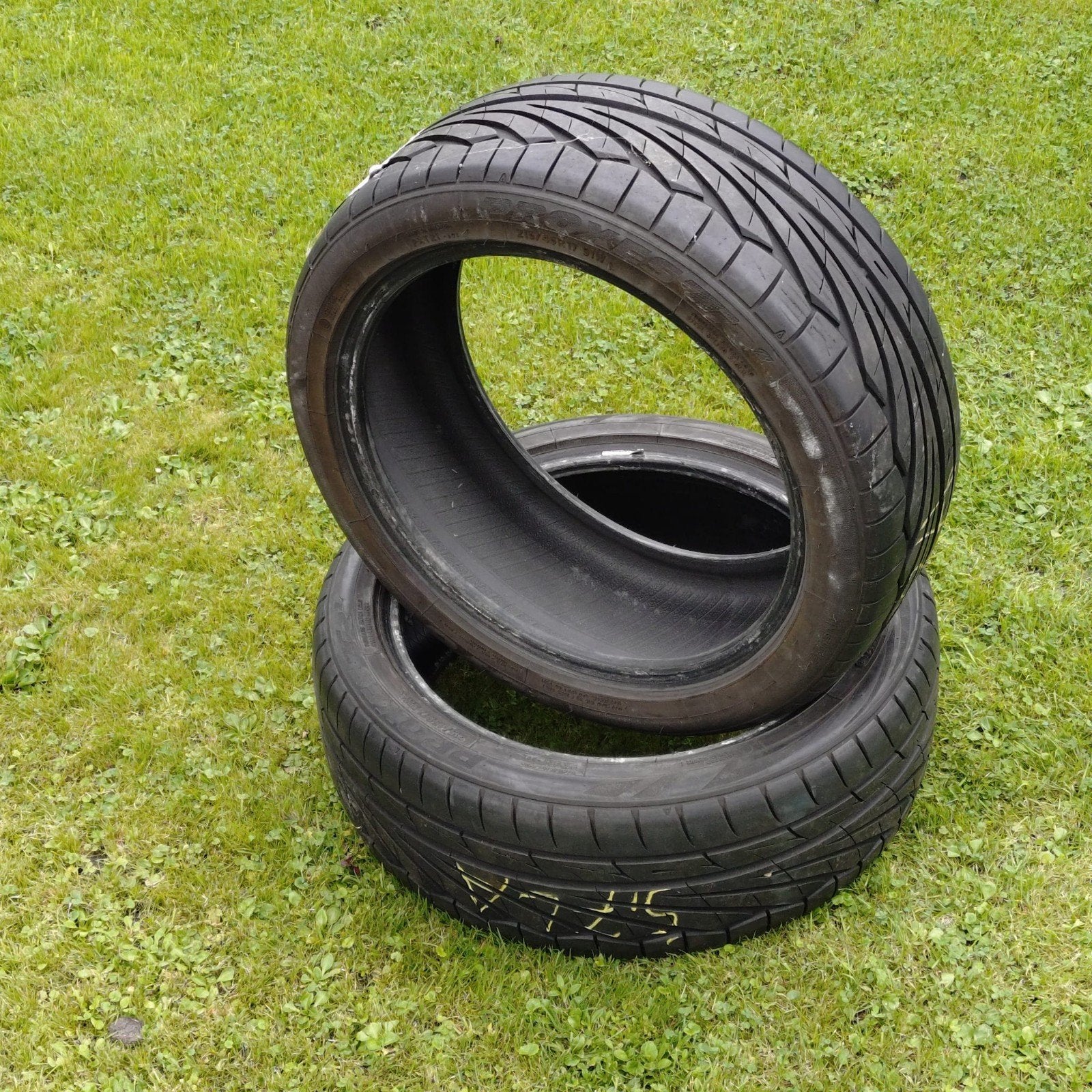 2x zomer en 2x all weathers banden 17 inch, Ophalen, Gebruikt