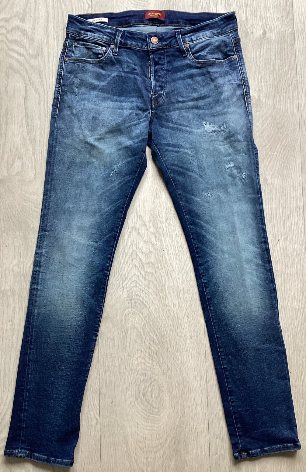 Jack&Jones spijkerbroek maat W32-L32 slim Jeans, Blauw, W32 (confectie 46) of kleiner, Ophalen of Verzenden, Zo goed als nieuw