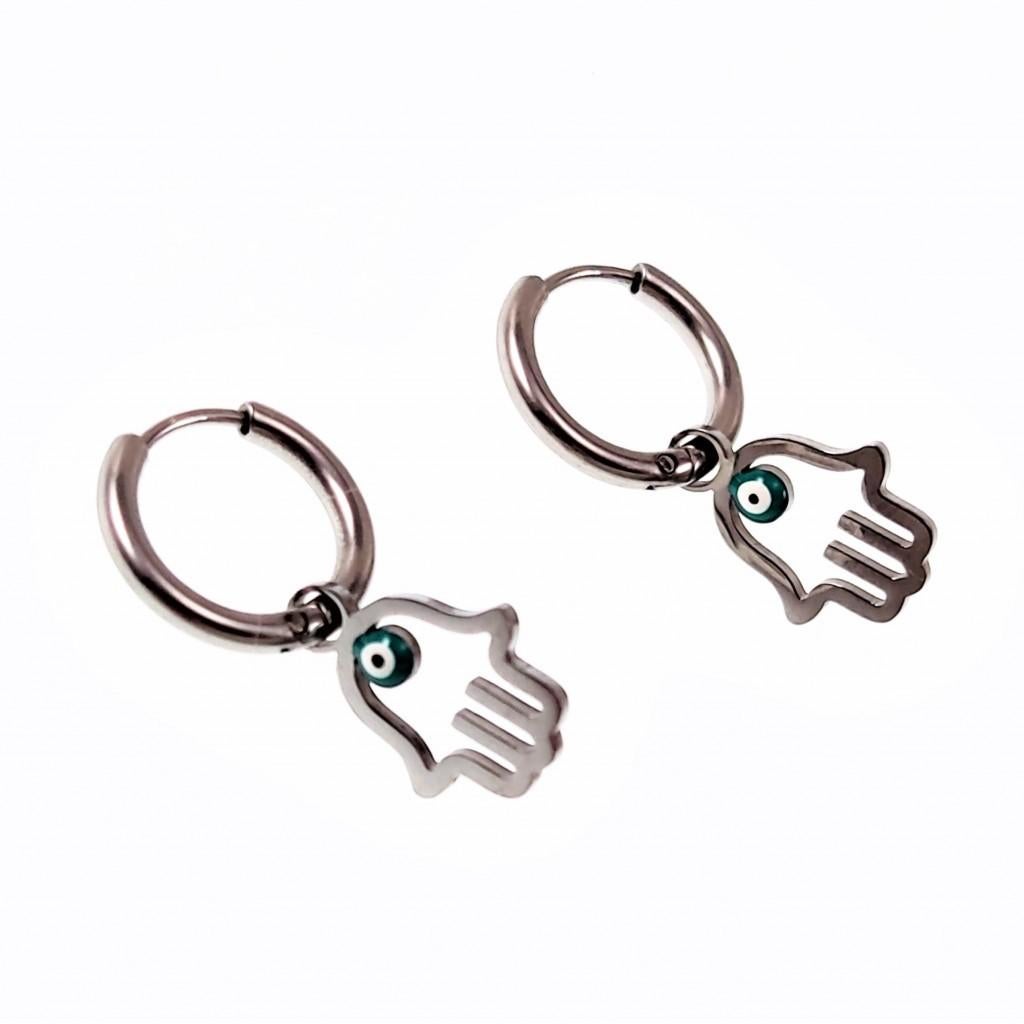 Oorringen Dames Hand van Fatima Hanger RVS Zilverkleur, Overige materialen, Hangers, Birgitta-Gracht 33, 6465 EL Kerkrade, Nederland