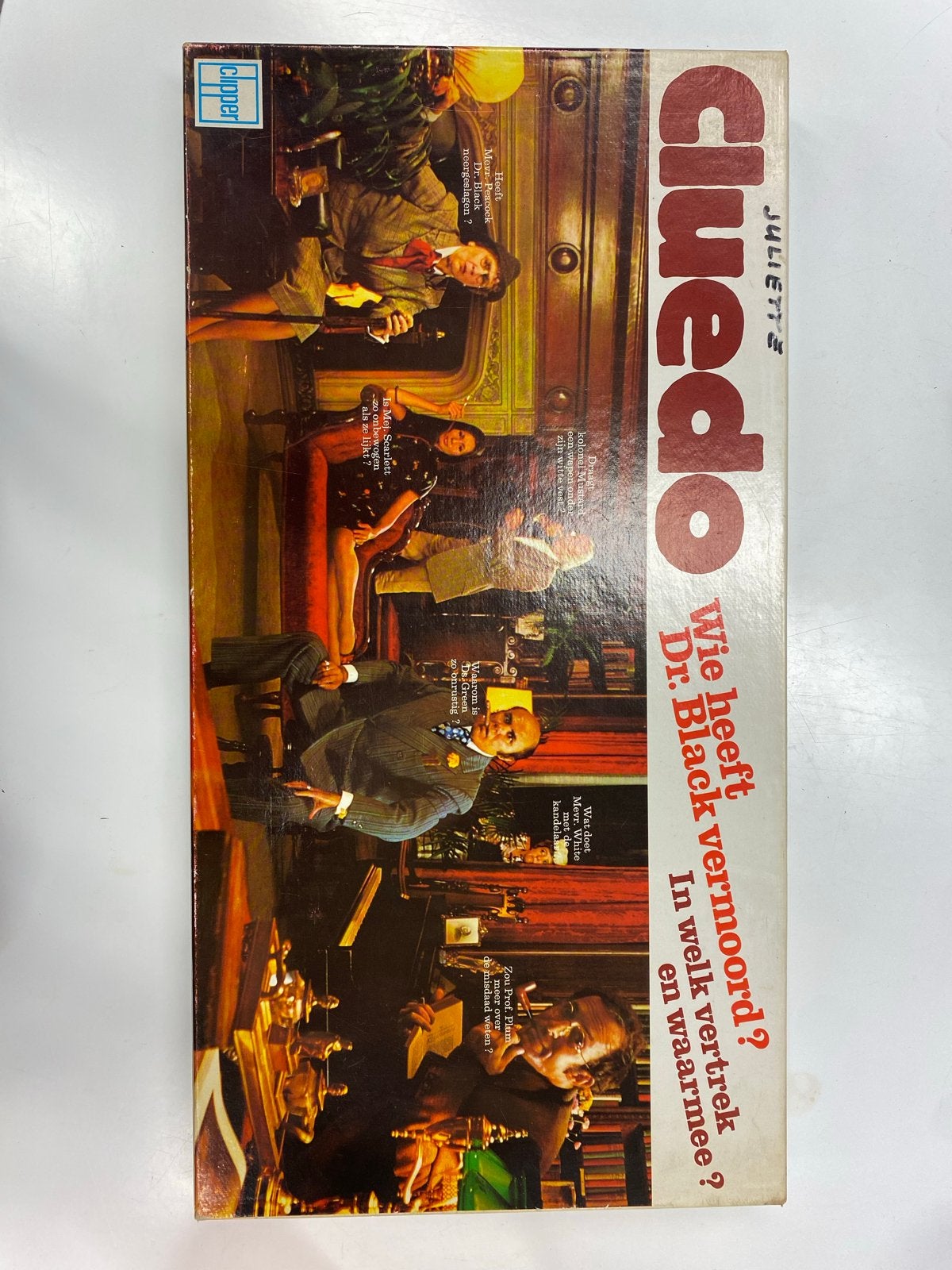 Vintage Cluedo Bordspel - Wie heeft Dr. Black vermoord?, Drie of vier spelers, Ophalen of Verzenden, Gebruikt