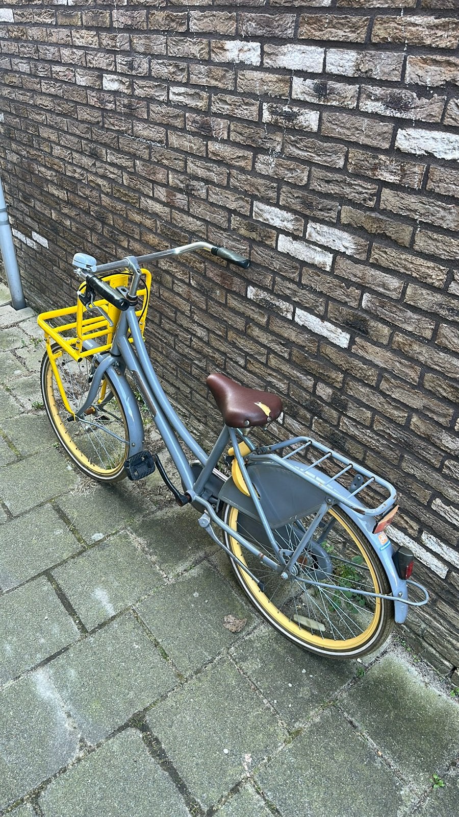 Gebruikte transportfiets met voordrager, Ophalen, Gebruikt