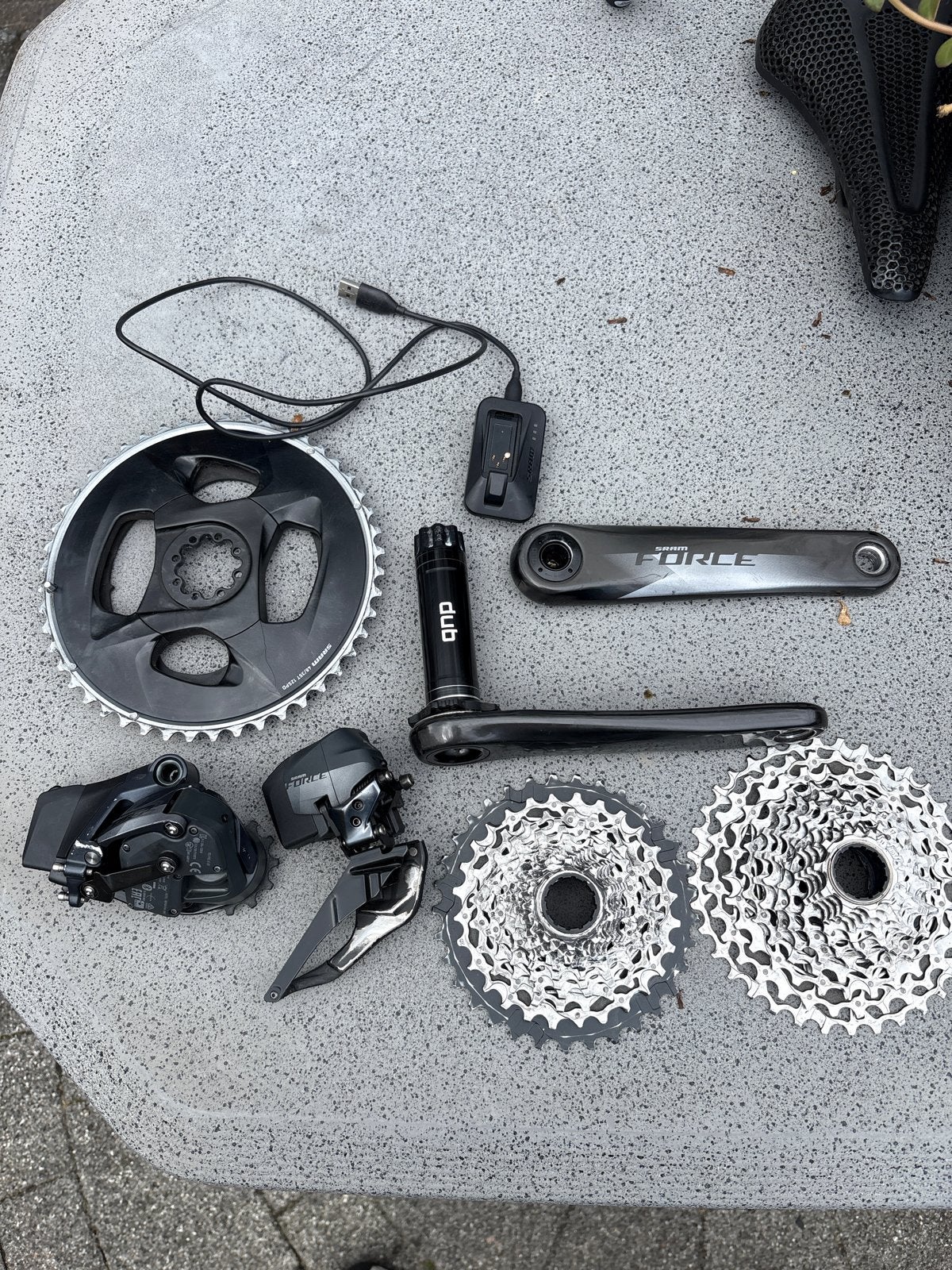 Sram Force Mini Groep: Crankstel, Derailleurs, Cassettes, Crankstel of Pedalen, Gebruikt, Ophalen of Verzenden, Racefiets