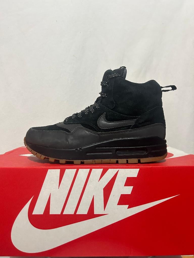 ALS NIEUW! Maat 37,5 - Nike Air Max 1 Sneakerboot Black Gum, Verzenden, Zwart, Nike, Nike
