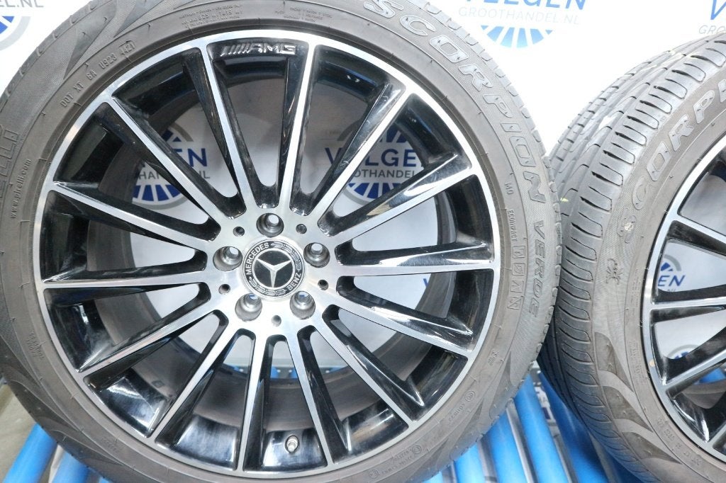 Mercedes GLC AMG velgen 20 inch zomerbanden origineel 5x112, Gebruikt, 255 mm, Banden en Velgen, Ophalen of Verzenden