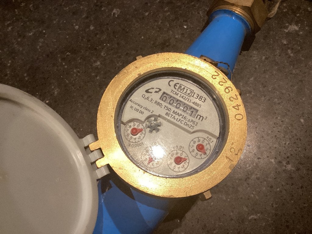 Watermeter M121383 nieuwstaat, Ophalen of Verzenden, Zo goed als nieuw, Vocht of Vloeistof