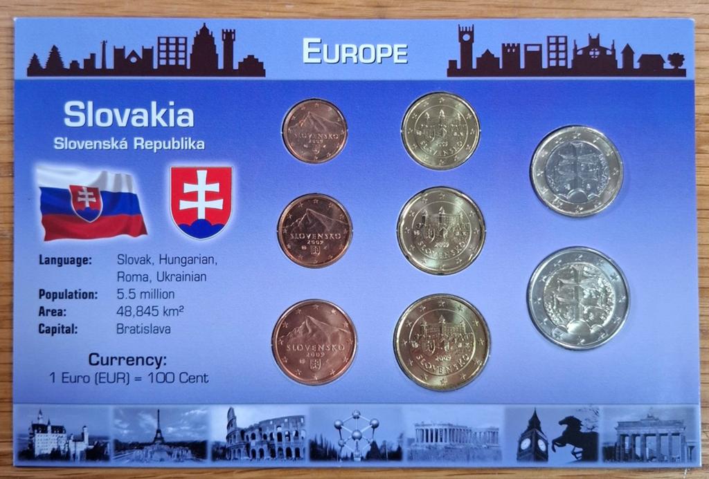 Coins of the World muntset Slowakije, Ophalen of Verzenden, Slowakije, Overige waardes