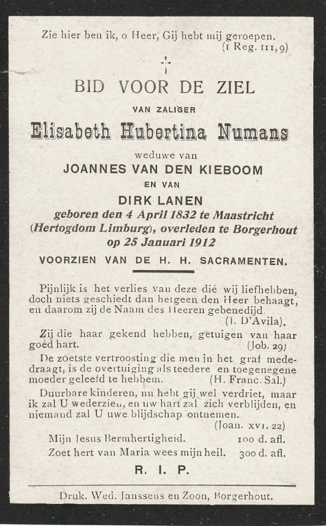 Elisabeth Hubertina Numans Maastricht - Brasschaat, Verzamelen, Verzenden