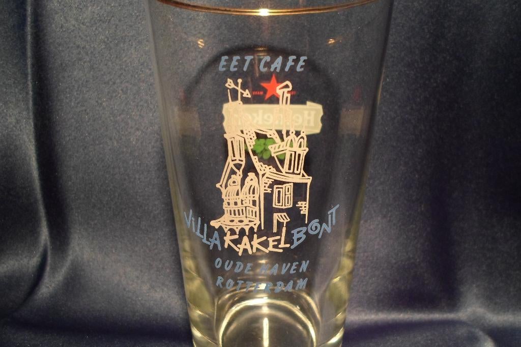Heineken Villa Kakelbont Rotterdam Glas, Ophalen of Verzenden, Zo goed als nieuw, Glas of Glazen, Heineken