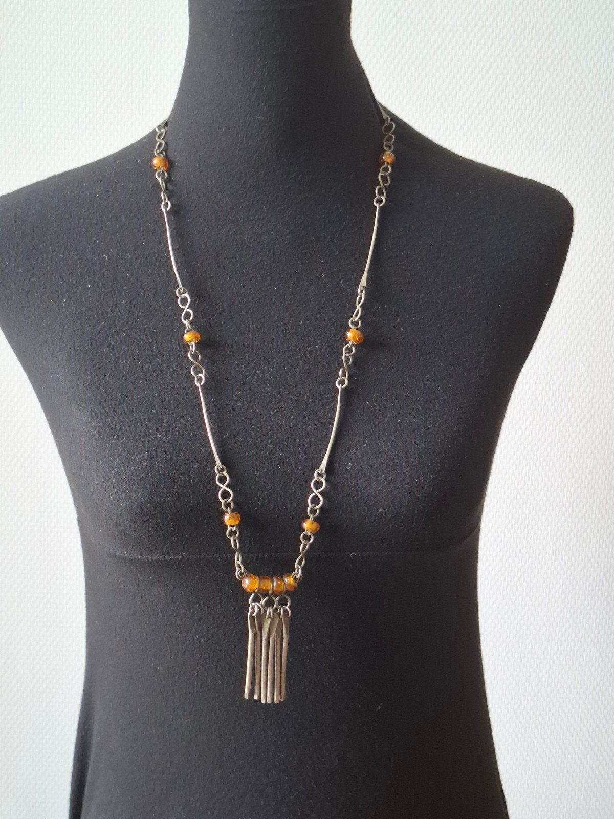 Hannu Ikonen "Rendiermos" (Lichen) ketting., Ophalen of Verzenden, Met edelsteen