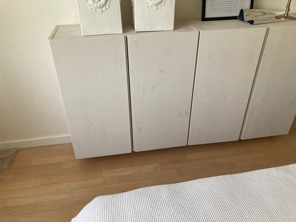 Gelakte ivar  wandmeubel, Ophalen, 150 tot 200 cm, Nieuw, Minder dan 100 cm