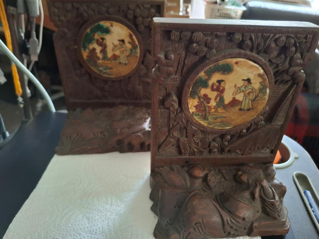 Antieke Chinese Boekensteunen, Ophalen of Verzenden