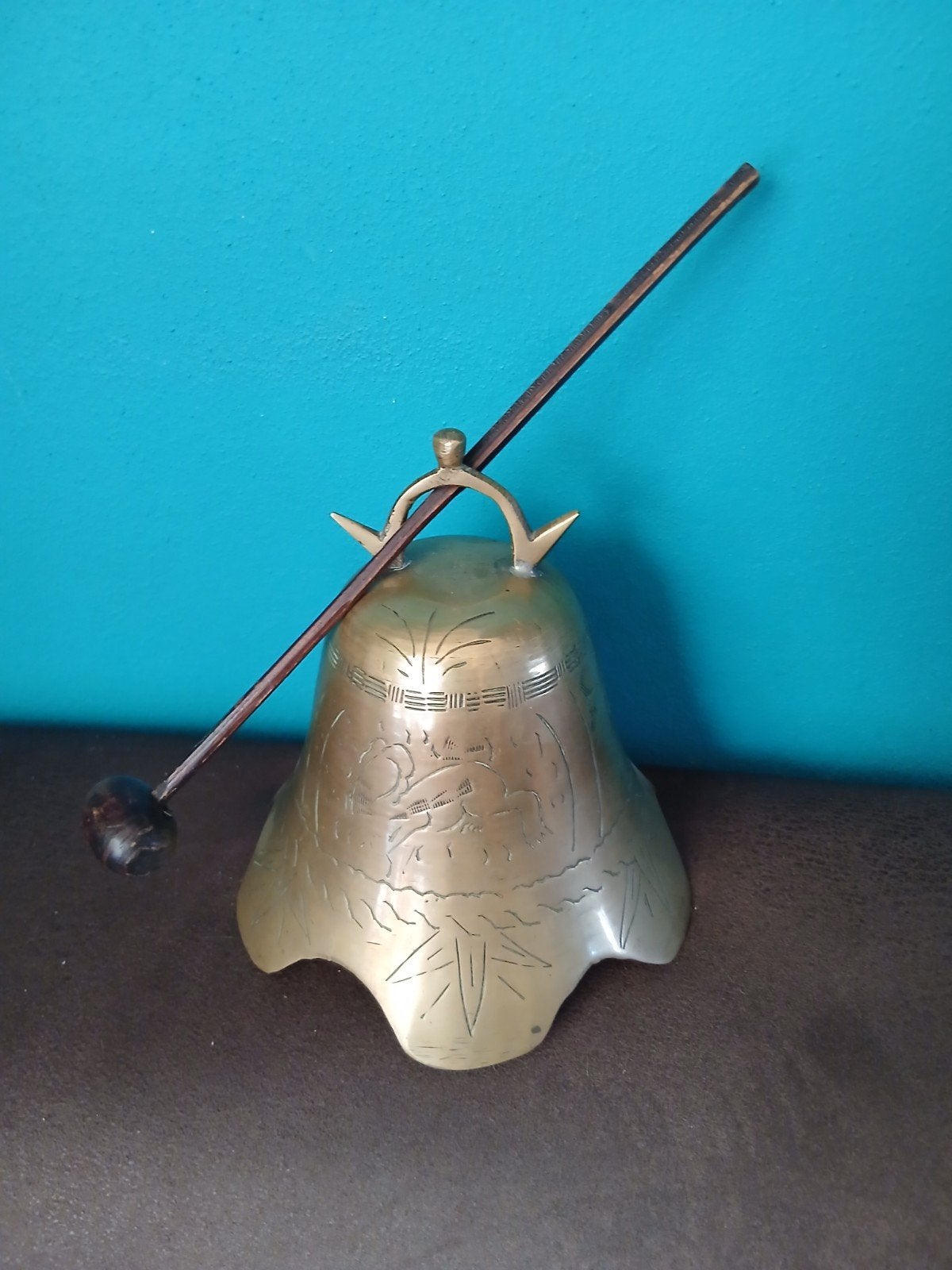 Prachtige Antieke/Vintage Chinese Messing Tempelbel met Klop, Antiek en Kunst, Ophalen of Verzenden