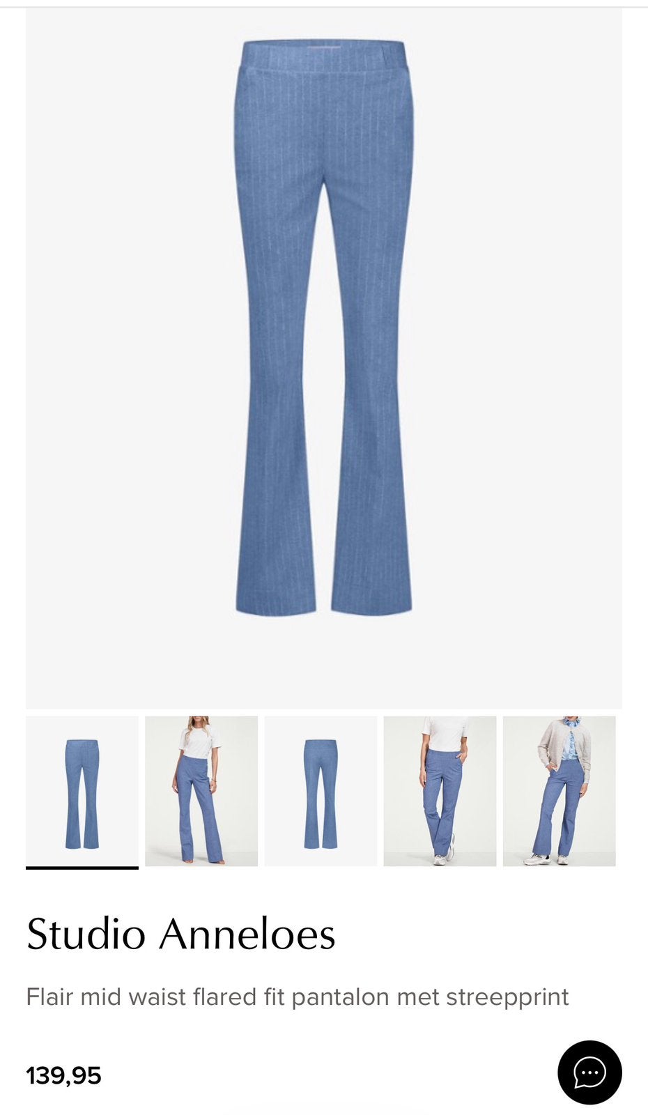 Flare pants met gilet Studio Anneloes zgan (S) jeans/krijt, Blauw, Ophalen of Verzenden, Zo goed als nieuw, Maat 36 (S)