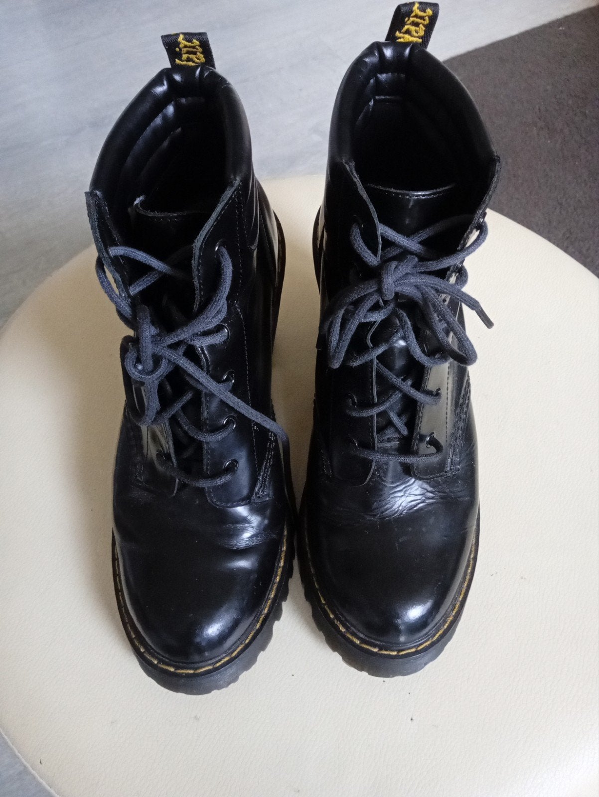 Dr. Martens zwarte laarzen met hak. Maat  38., Zwart, Ophalen of Verzenden, Dr. Martens, Schoenen met hoge hakken